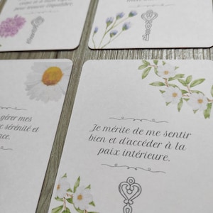 Cartes "Stress" d'affirmations positives. 36 cartes bien-être, développement personnel et pensée positive en français.