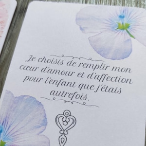 Cartes "Enfant intérieur" d'affirmations positives. 36 cartes bien-être, développement personnel et pensée positive en français.
