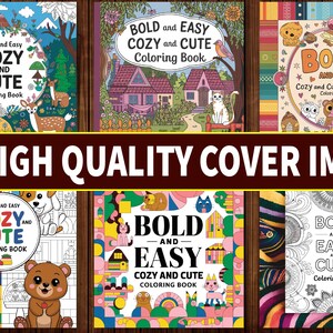 130+ Bold & Easy Cute Cozy Coloring Pages | Kdp-ready Coloring Book for ...