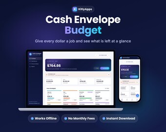 Cash Envelope Budget App, Digital Cash Envelopes, Envelope System Tracker, Cash Stuffing Budget, Budget Planner, Offline