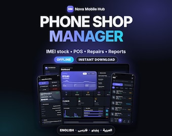 Mobile Phone Shop Management Software | IMEI Inventory, POS, Repairs, Khata Ledger, Reports | Offline App Digital Download