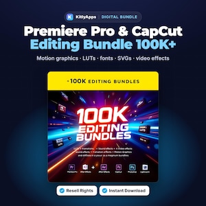 100 000+ redigeringspaket | Premiere Pro, After Effects, CapCut, rörlig grafik, LUT:er, typsnitt, SVG:er, videoeffekter, ljudeffekter, återförsäljarrättigheter bild 1
