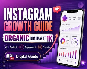 Instagram Growth Guide, Get 1000 Followers, Increase Your Promotion Strategy, Grow Organic