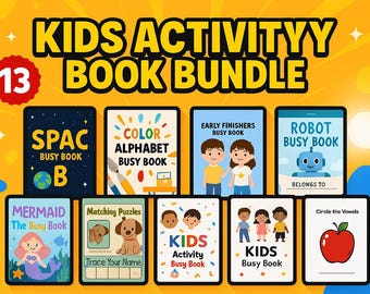 Mega Kids Activity Book Bundle | Editable Canva Templates | KDP Interior | Busy Books for Preschool & Kindergarten
