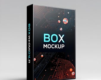 CANVA Box Mockup | 3D Software Box Vorlage | Digitales Produktmockup | Produkthülle | Bearbeitbare Canva Vorlage