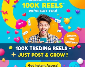 100 Viral Reels Video Bundle | Social Media Content (Digital Download)