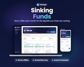 Sinking Funds Tracker App, Sinking Fund Planner, Budget Planner, Savings Tracker, Annual Bills Planner, Money Saving App, Offline