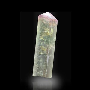 Natural beautiful bi-color tourmaline crystal, Raw tourmaline, tourmaline specimen. From Afghanistan. weight 8 carats