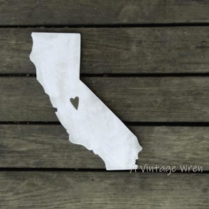 Rustic Wooden California State Cutout / California Decor / CA Map / State Sign / Wood Sign