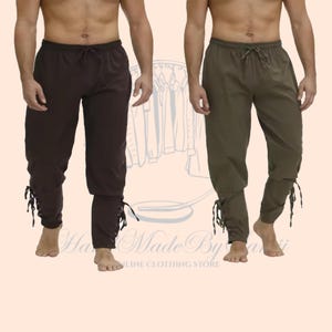 Medieval Pants, Viking Costume, Pirate Pant for Men, Renaissance Pants, LARP accessories, Halloween Costume Adult Cosplay, Viking Pants
