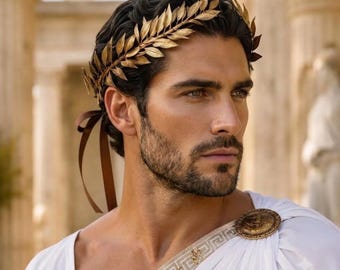 Greek Laurel Crown Headband Roman Renaissance Gold Goddess Leaf Circlet Halloween Cosplay Headpiece