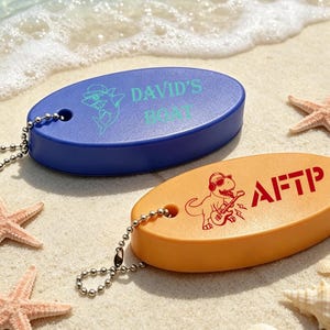 Gepersonaliseerde drijvende sleutelhanger, gepersonaliseerd bootcadeau voor watersporters, vaderdagcadeau, gepersonaliseerde drijvende sleutelhanger voor vissers, gepersonaliseerde drijvende sleutelhanger voor boot