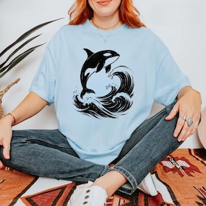 Orca Shirt Killer Whale Shirt Whale Lover Gift Sea Life Tee Whale Shirt Ocean Inspired Shirt Orca Gift