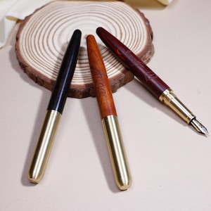 Wood Fountain Pen Gift Set, Class of 2025 Graduation Gifts, Personalized Ink Pen, Father&#39;s Day Gifts for Dad, Corporate Gifts Teacher Gift