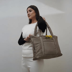 Puffy Tote Bag, ladies tote bag,puffy tote bag for women,quilted shoulder bag,lightweight cloud purse,travel tote