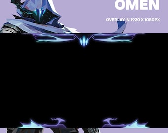 Animated Omen Overlay | Valorant Overlay Inspired | Streamer graphics | valorant hud overlay | Vtuber Assets | obs