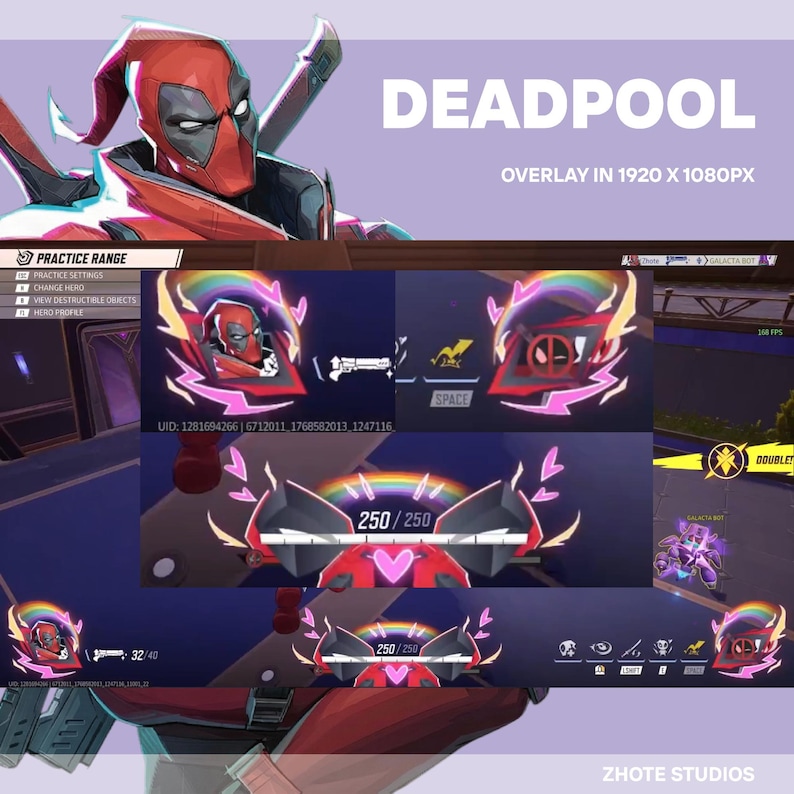 Animated Deadpool Overlay | Marvel Rivals Overlay Inspired | Streamer ...
