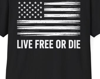 Live Free or Die 2nd Amendment American Flag T-Shirt