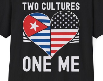 Half Cuban Half American USA Flag Cuba America T-Shirt
