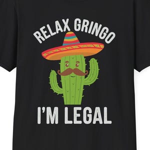 Relax Gringo Im Legal Funny Cinco De Mayo Mexican Immigrant T-Shirt