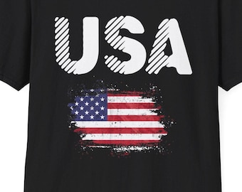 USA American Flag Patriotic Fourth of July Independence Day T shirt