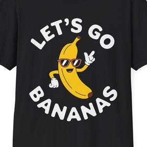 レッツゴーバナナズ 漫画風ユーモアバナナTシャツ