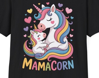 Funny Mamacorn Mothers Day Unicorn Mom Women Mother T-Shirt