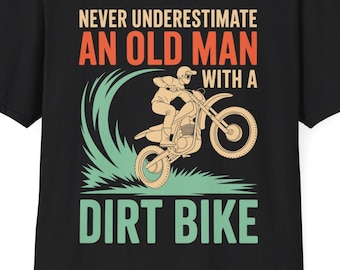 Dirt Bike T-Shirt: Men's Grandpa Dad Dirtbike Art