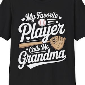 My Favorite Player Calls Me Grandma Baseball Heart T-Shirt