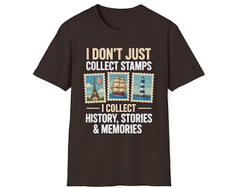 I Dont Just I Collect stamps T-Shirt | Vintage Travel Postage Stamp T shirt