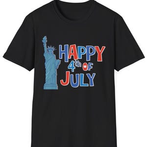 Independence Day Statue of Liberty Unisex T-Shirt, Patriotic USA July 4th Tee, Men Women Celebration Shirt, Liberty Tshirt Gift, American