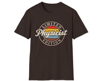 Retro Physicist T-Shirt | Vintage Rainbow Emblem