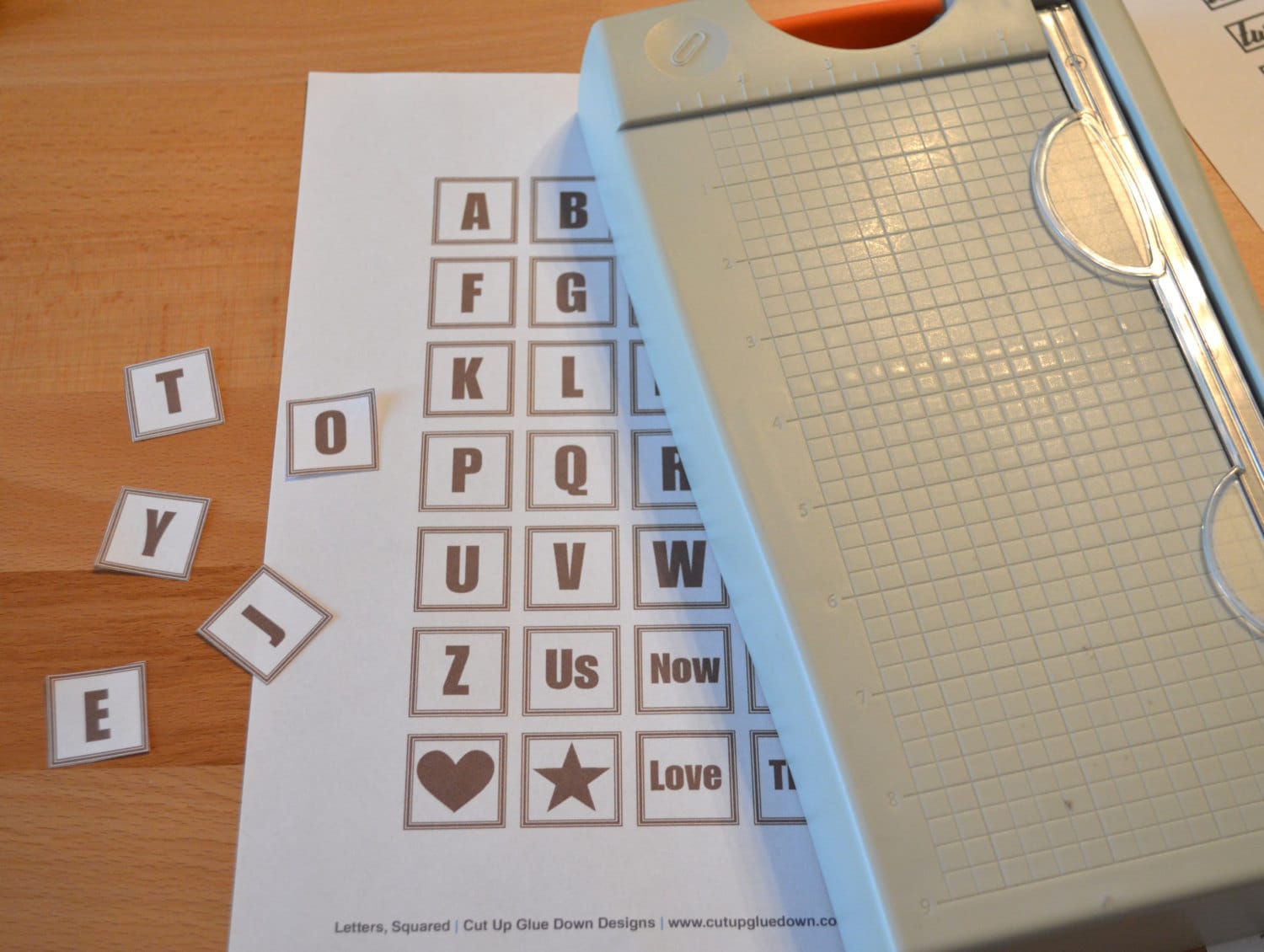 printable lettersalphabet squares for scrapbooking and