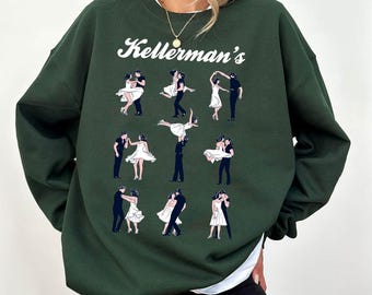 Romantyczna para Patrick Swayze tańczy w romantycznym filmie, bluza unisex z okrągłym dekoltem dla fanów Patricka Swayze