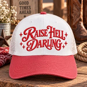 Raise Hell Darling Embroidered Design File, Feminist Embroidered File, Women Empowerment Embroidery PES DST Download File