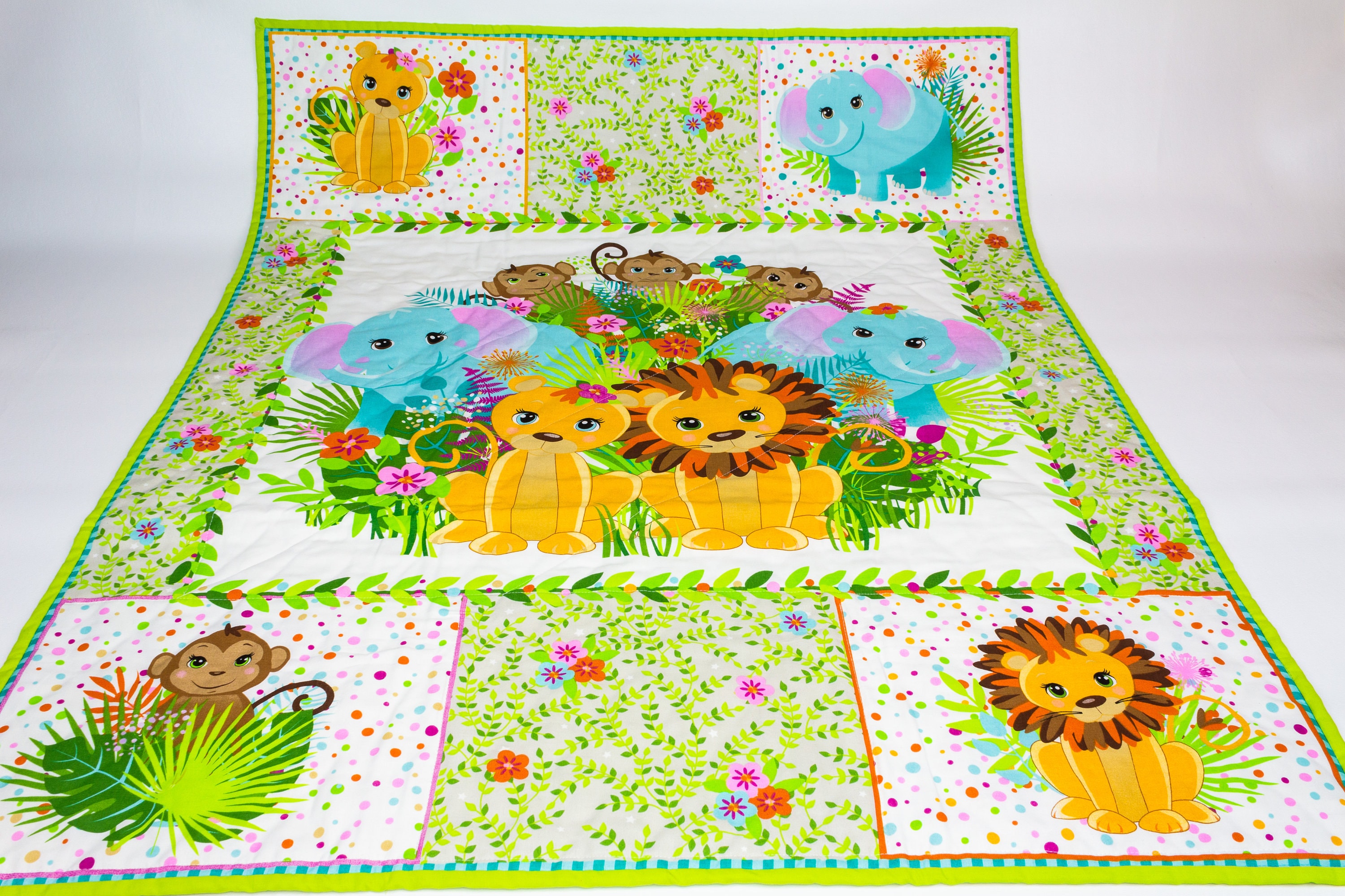 Jungle Babies Blanket, Safari Animals Baby Blanket, Baby Shower, Unisex