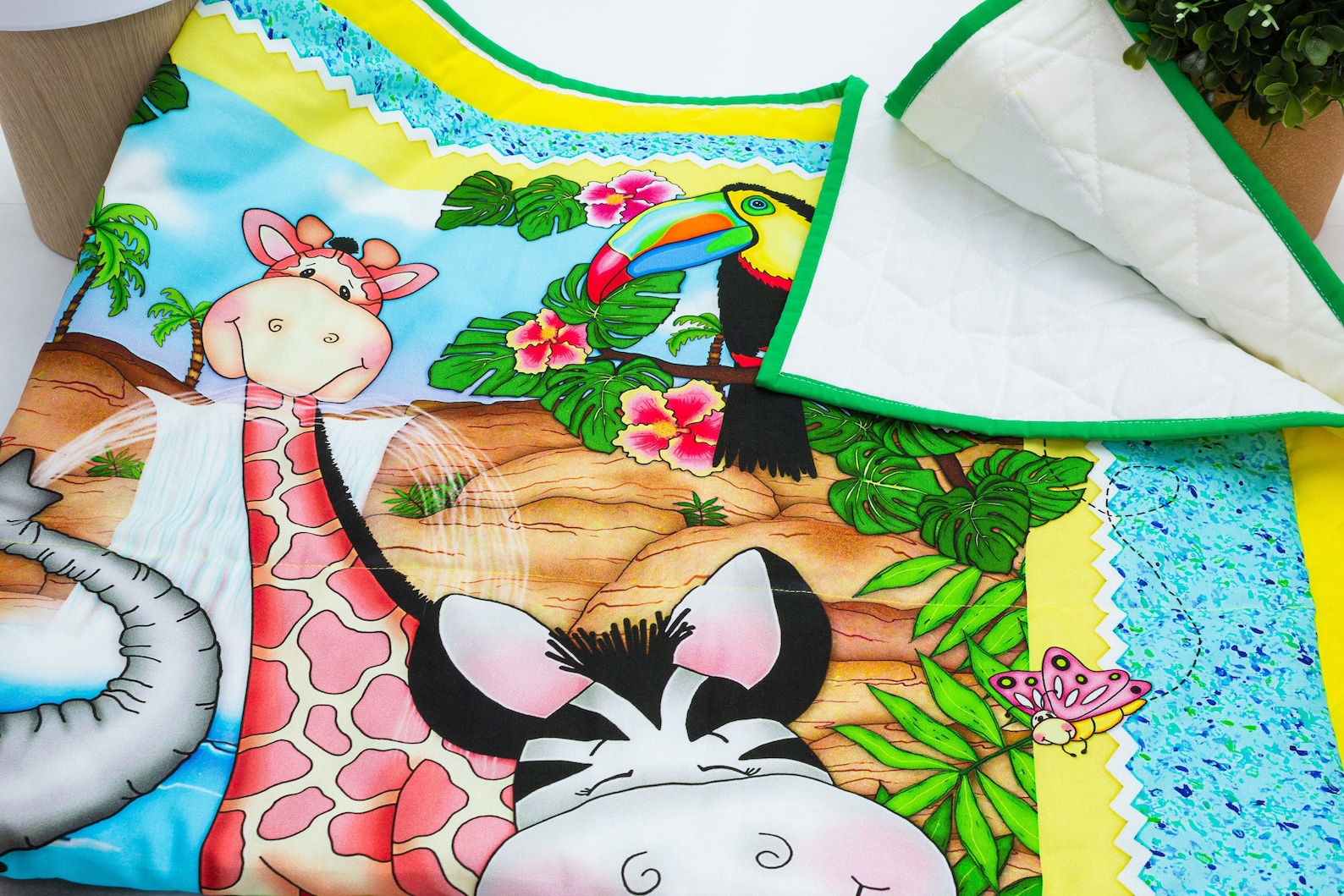 Safari Baby Blanket, Safari Blanket, Baby Gift, Baby Shower Gift, Boys