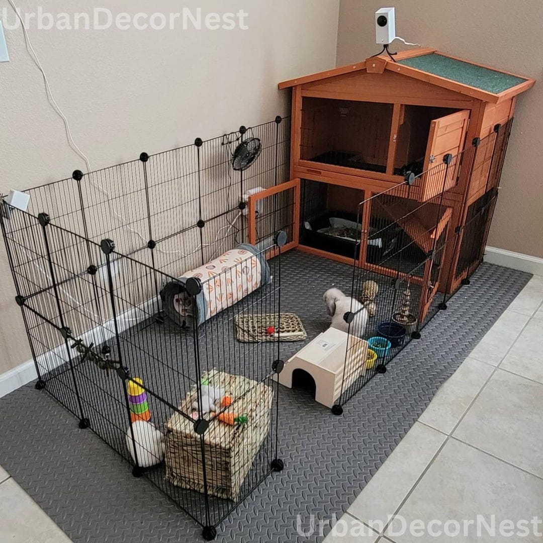 Vertical Rabbit House Wooden Rabbit Hutch | Animal House | Pet Cage | Rabbit Furniture ...