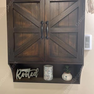 Rustic Wooden Wall Mounted Medicine Cabinet With Doors | Medicine Storage | Bathroom Cabinet | Bathroom Decor | Housewarming Gift