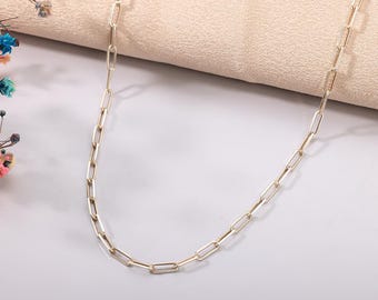 18k gouden Figaro-ketting, zilveren ketting, roestvrijstalen ketting, gedraaide ketting visgraatkettingen voor dames, heren, kerstcadeau