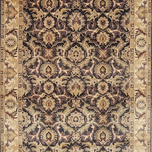 9x12 Tribal Gray Area Rug, Hand Knotted Rug, Rug for Livingroom, Bedroom Rug, Veg Dyes wool, Dining Table Rug, Afghan Rug, Kitchen Rug,
