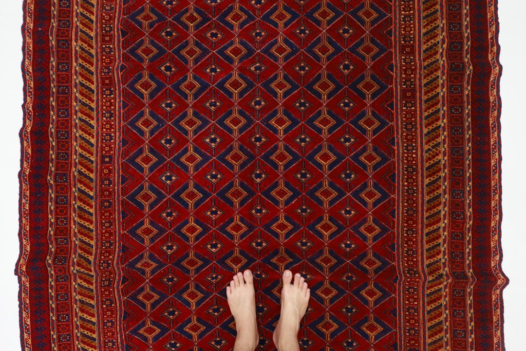 6x7 Rug 6x7 Tribal Red Area Carpet Kilim, Hand Knotted Rug, Barjesta Kilim, Rug ...
