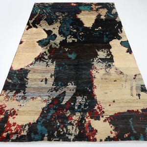 7x10 Tribal Art Gabbeh Multicolor Area Rug, Afghan Hand Knotted Wool Rug, Home & Livingroom Rug, Bedroom Rug, Oriental Rug, 6&#39;7x9&#39;8