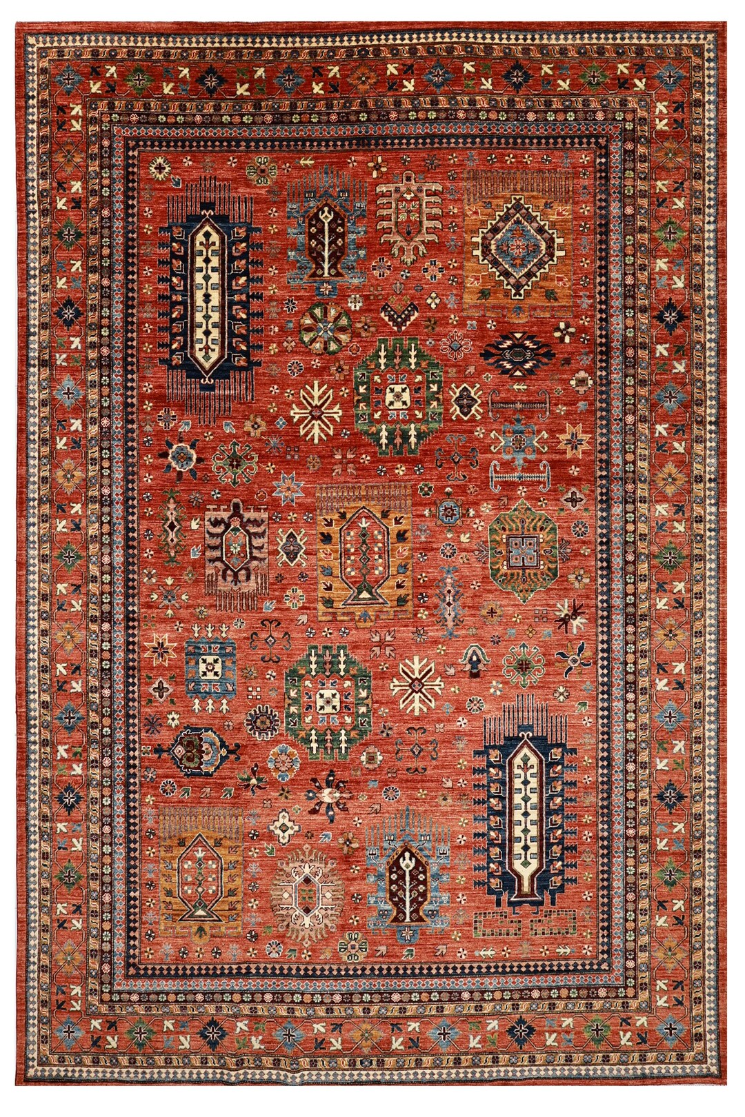 Waziri Rug 9x12 Hand-knotted Waziri Rug, Afghan Wool Oriental Area Rug - Etsy UK