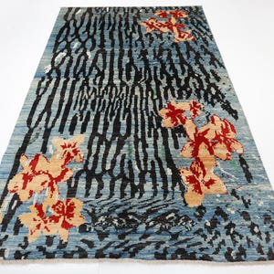 7x10 Tribal Gabbeh Blue Area Rug, Afghan Hand Knotted Wool Rug, Home & Livingroom Rug, Dining Room Rug, Bedroom Rug, Oriental Rug, 6&#39;6x9&#39;9