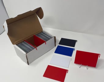 Clip-On Dividers for Trading Card Storage Boxes - Stays securely in place (for BCW brand, etc.)