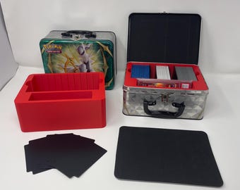 Pokemon TCG Card Storage Box / Organizer Insert for Collector Chest Lunchbox Tins - Dividers and Foam - Holds Toploaders / Graded Cards