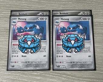 Metang “Metal Maker" Ability Used Markers for Metagross / Metal Type Deck - Pokemon TCG - Custom Shape