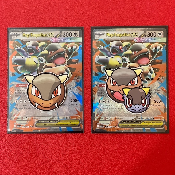 pokemon mega kangaskhan card Mega Kangaskhan Run Errand Ability Used Markers for Pokemon TCG - Custom  Shape