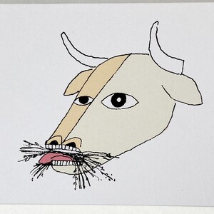 Masticating Cow - Postcard